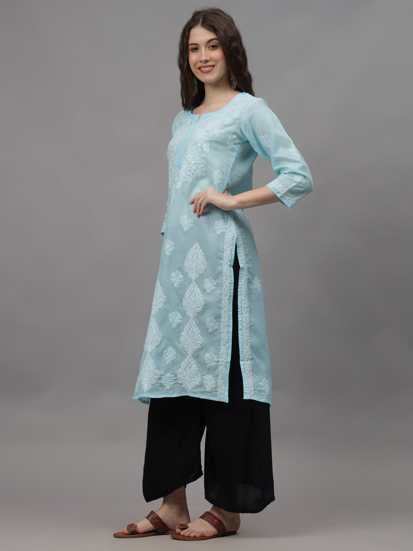 Seva Chikan Hand Embroidered Cotton Lucknowi Chikankari Kurta