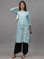 Load image into Gallery viewer, Seva Chikan Hand Embroidered Cotton Lucknowi Chikankari Kurta
