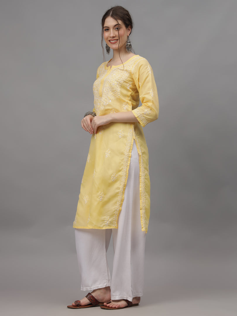 Seva Chikan Hand Embroidered Cotton Lucknowi Chikankari Kurta