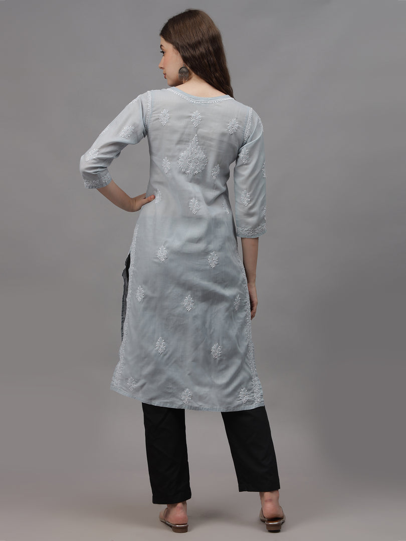 Seva Chikan Hand Embroidered Cotton Lucknowi Chikankari Kurta