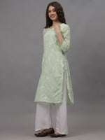 Load image into Gallery viewer, Seva Chikan Hand Embroidered Cotton Lucknowi Chikankari Kurta
