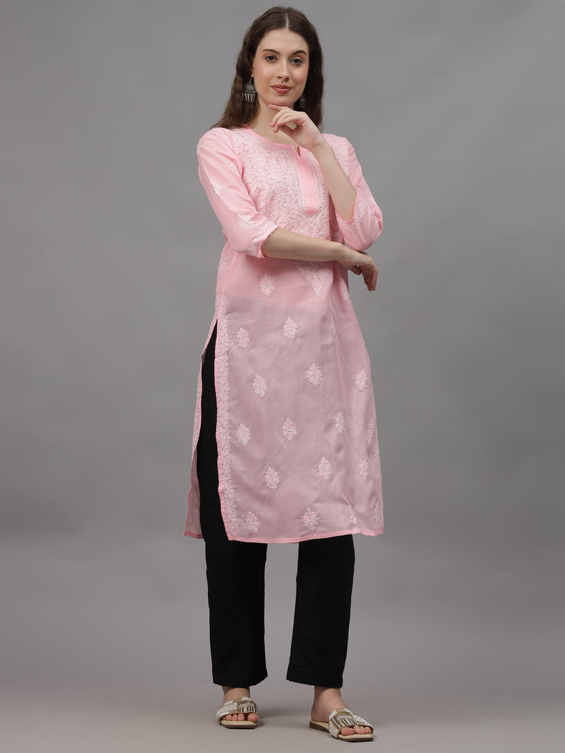 Seva Chikan Hand Embroidered Cotton Lucknowi Chikankari Kurta