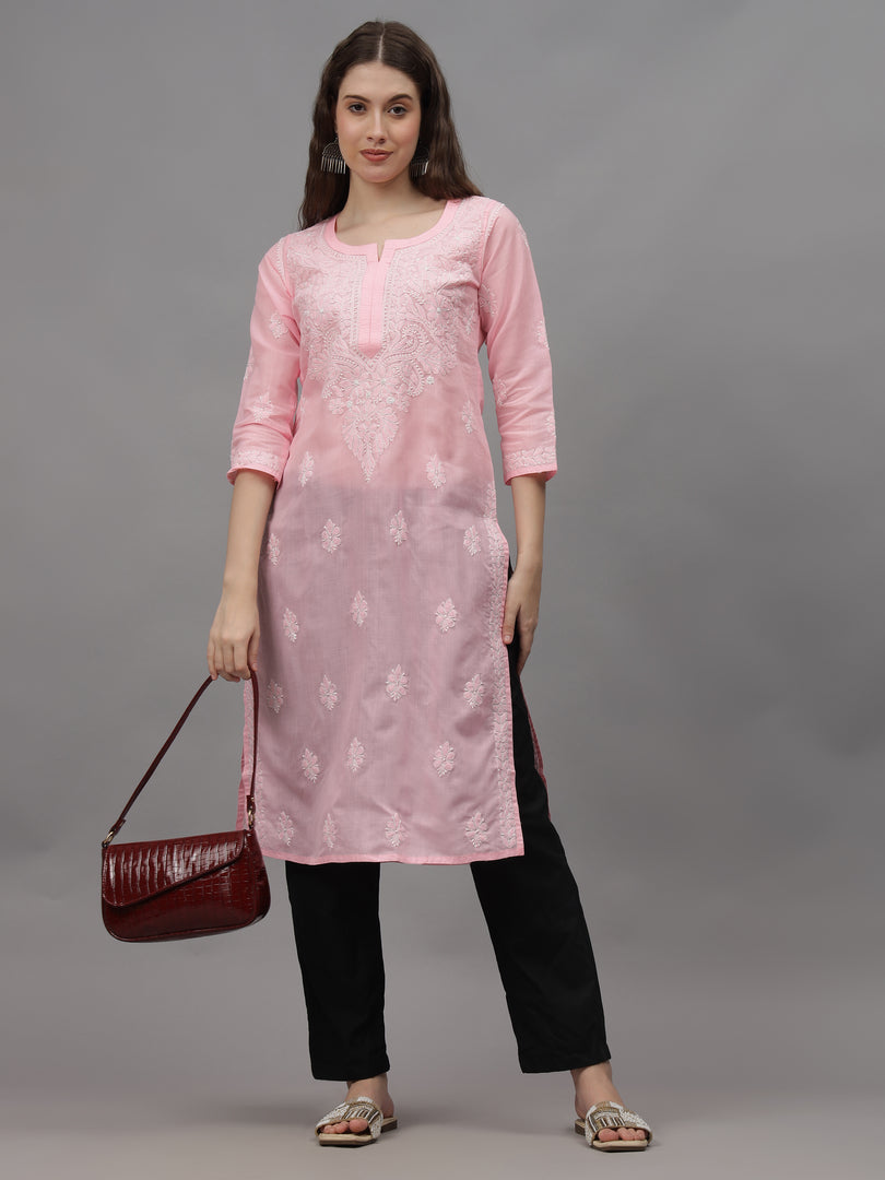 Seva Chikan Hand Embroidered Cotton Lucknowi Chikankari Kurta