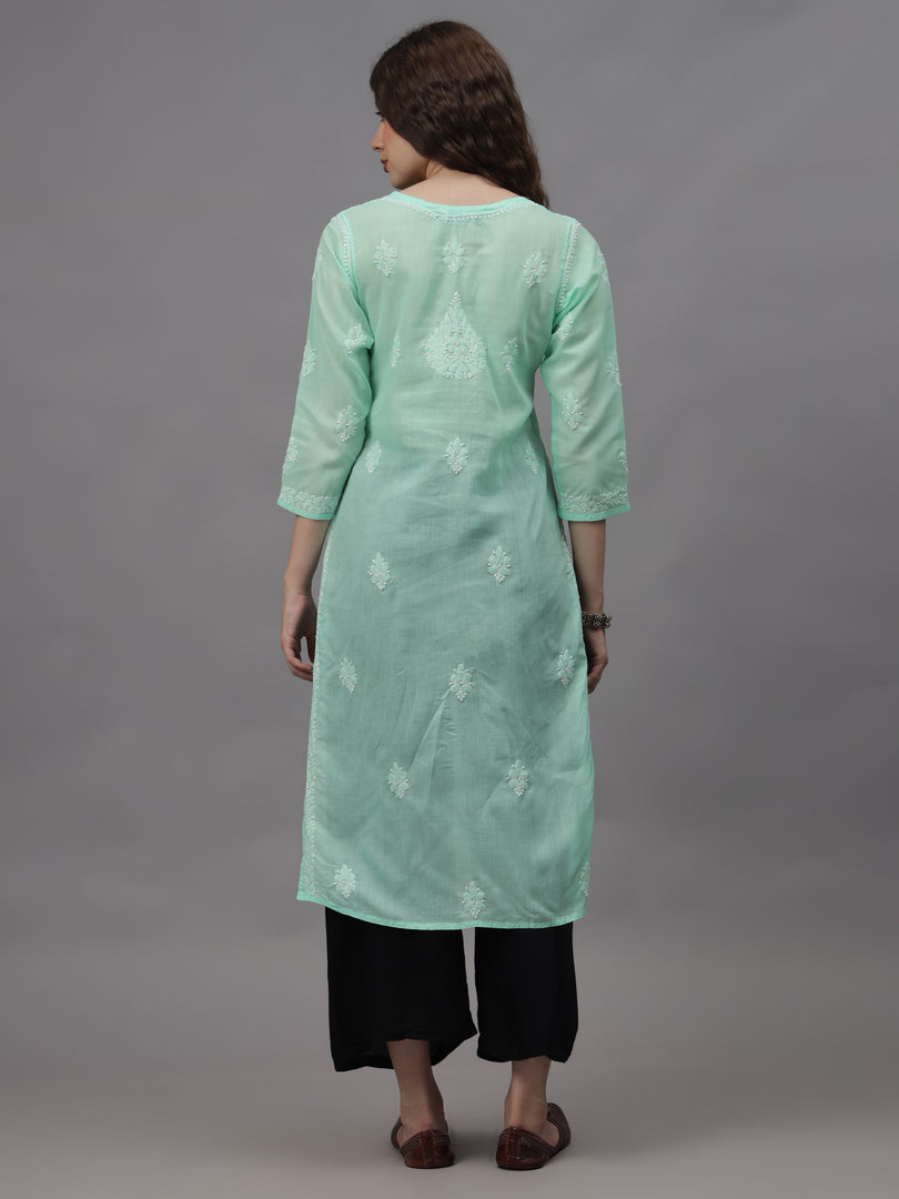 Seva Chikan Hand Embroidered Cotton Lucknowi Chikankari Kurta