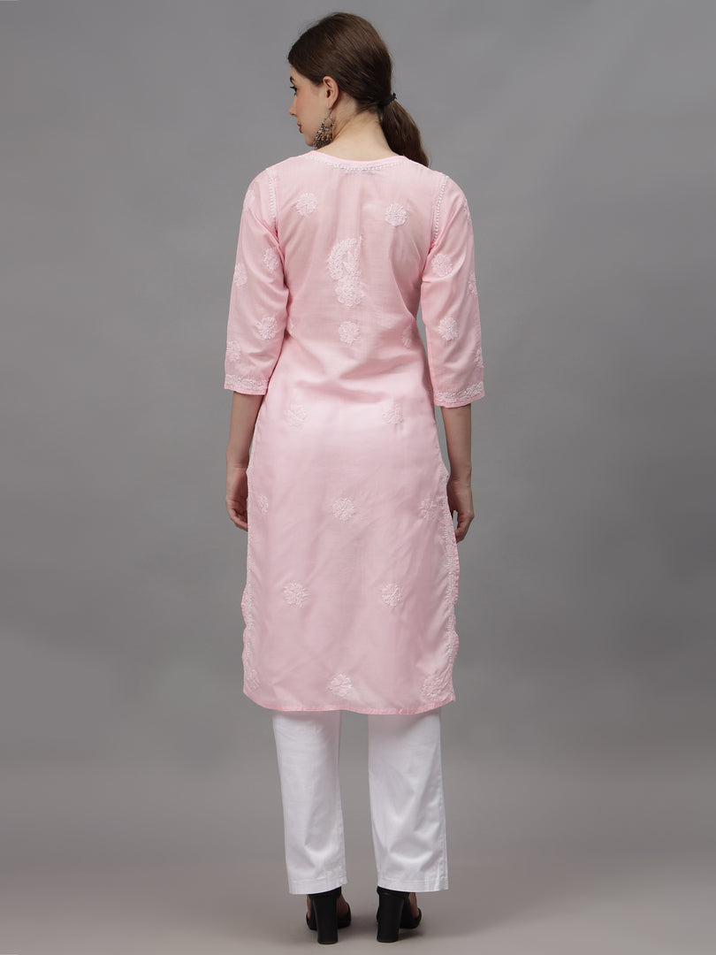 Seva Chikan Hand Embroidered Cotton Lucknowi Chikankari Kurta