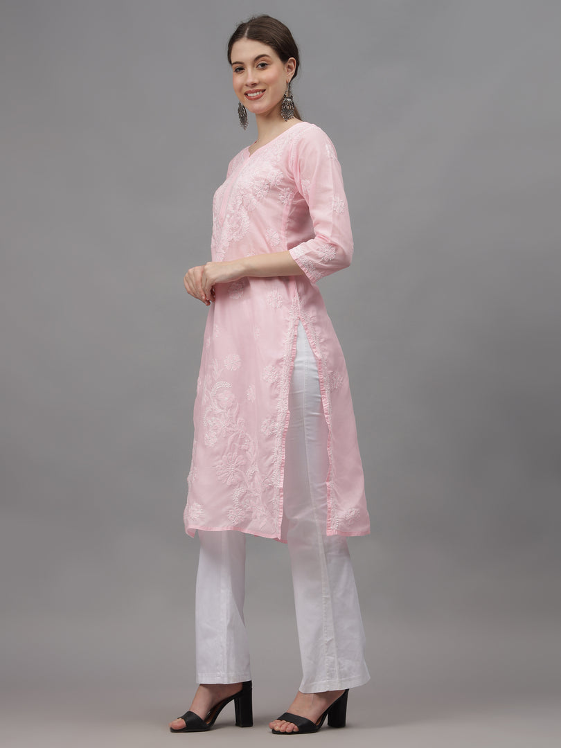 Seva Chikan Hand Embroidered Cotton Lucknowi Chikankari Kurta