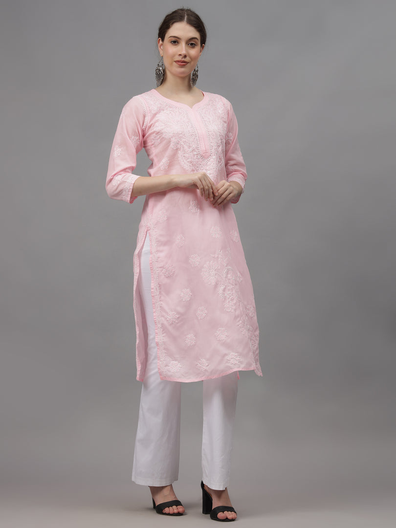 Seva Chikan Hand Embroidered Cotton Lucknowi Chikankari Kurta