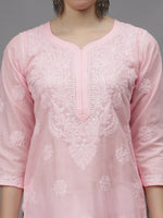 Load image into Gallery viewer, Seva Chikan Hand Embroidered Cotton Lucknowi Chikankari Kurta
