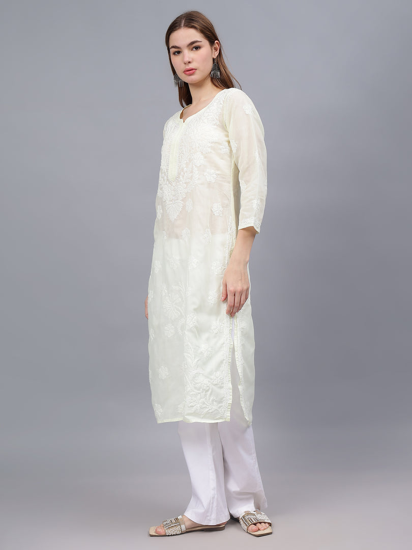 Seva Chikan Hand Embroidered Cotton Lucknowi Chikankari Kurta