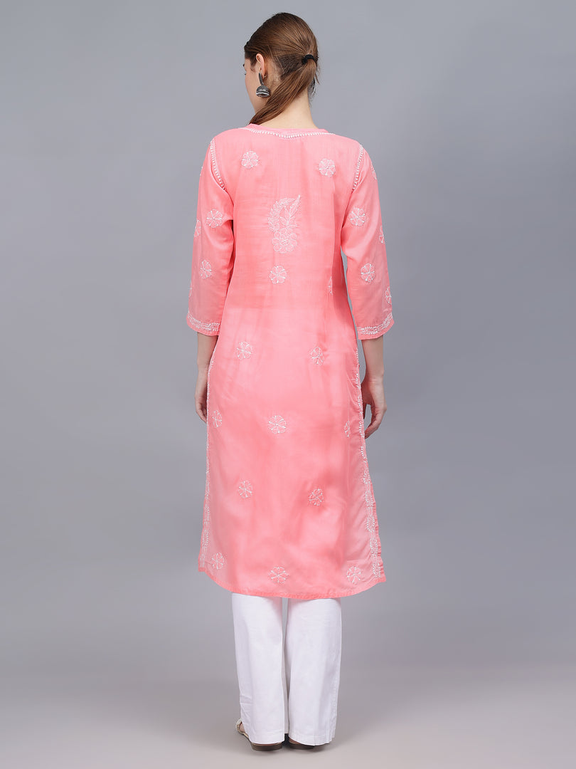 Seva Chikan Hand Embroidered Cotton Lucknowi Chikankari Kurta