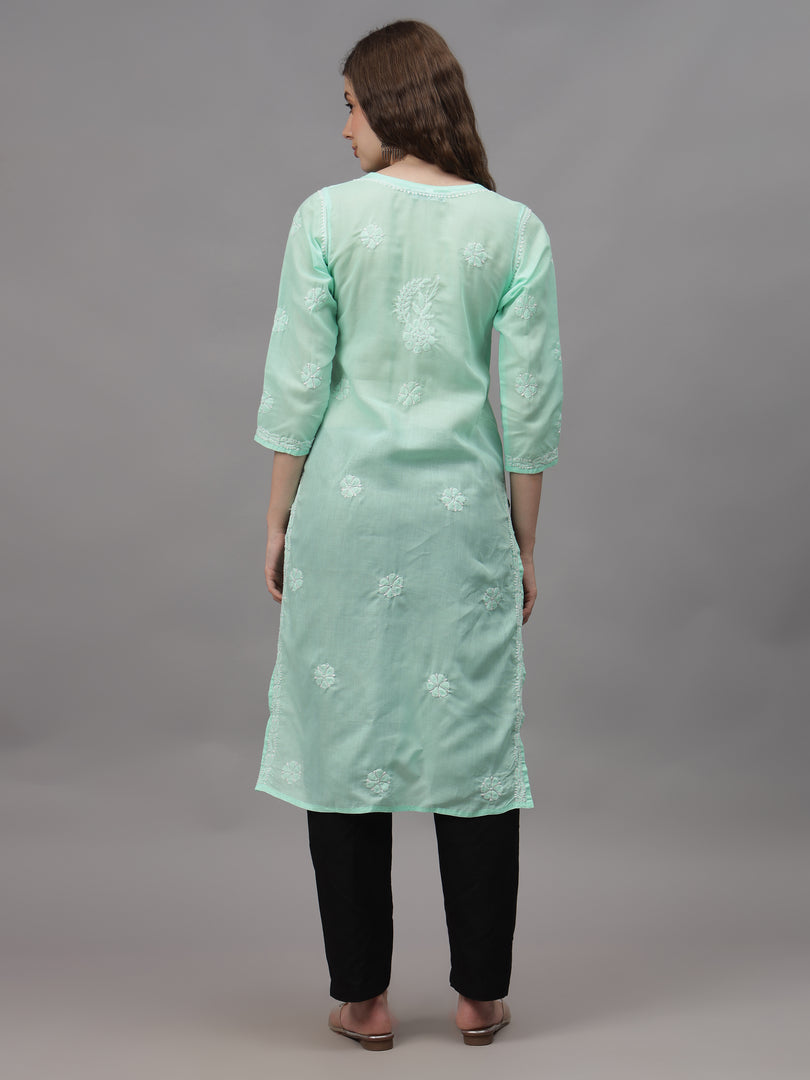 Seva Chikan Hand Embroidered Cotton Lucknowi Chikankari Kurta