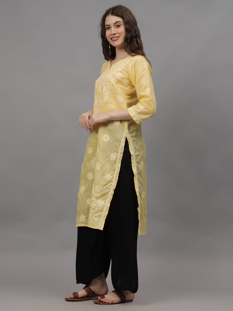 Seva Chikan Hand Embroidered Cotton Lucknowi Chikankari Kurta