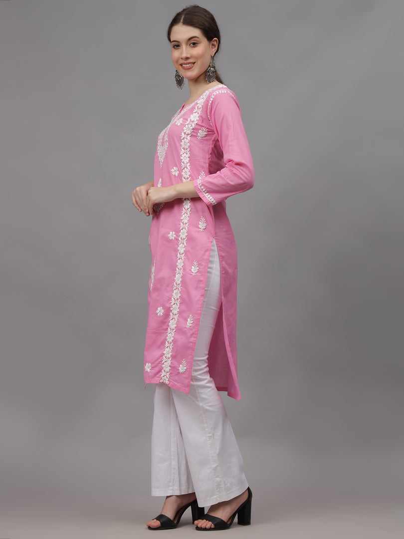 Seva Chikan Hand Embroidered Cotton Lucknowi Chikankari Kurta