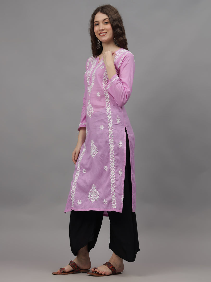 Seva Chikan Hand Embroidered Cotton Lucknowi Chikankari Kurta