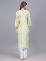 Load image into Gallery viewer, Seva Chikan Hand Embroidered Georgette Lucknowi Chikankari Kurta With Inner
