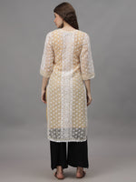 Load image into Gallery viewer, Seva Chikan Hand Embroidered Georgette Lucknowi Chikankari Kurta With Inner
