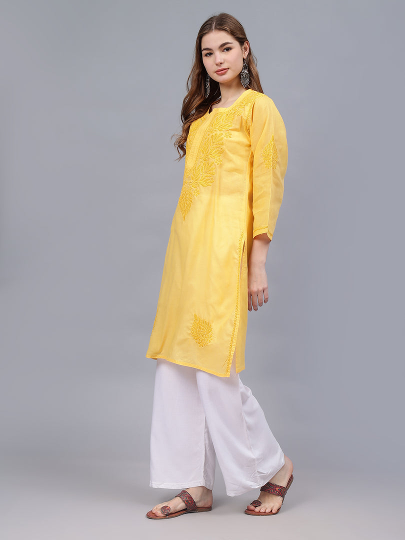 Seva Chikan Hand Embroidered Cotton Lucknowi Chikankari Kurta