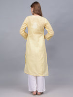 Load image into Gallery viewer, Seva Chikan Hand Embroidered Terivoil Cotton Lucknowi Chikankari Kurta
