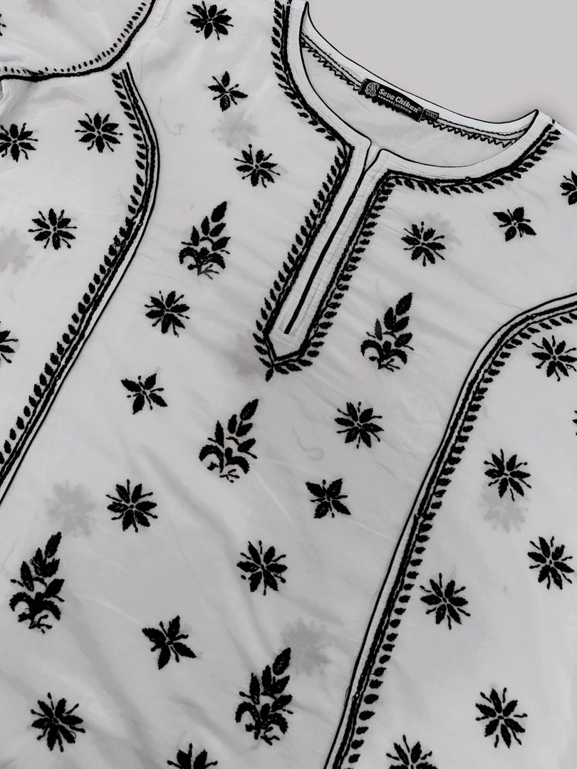Seva Chikan Hand Embroidered Cotton Lucknowi Chikankari Kurta
