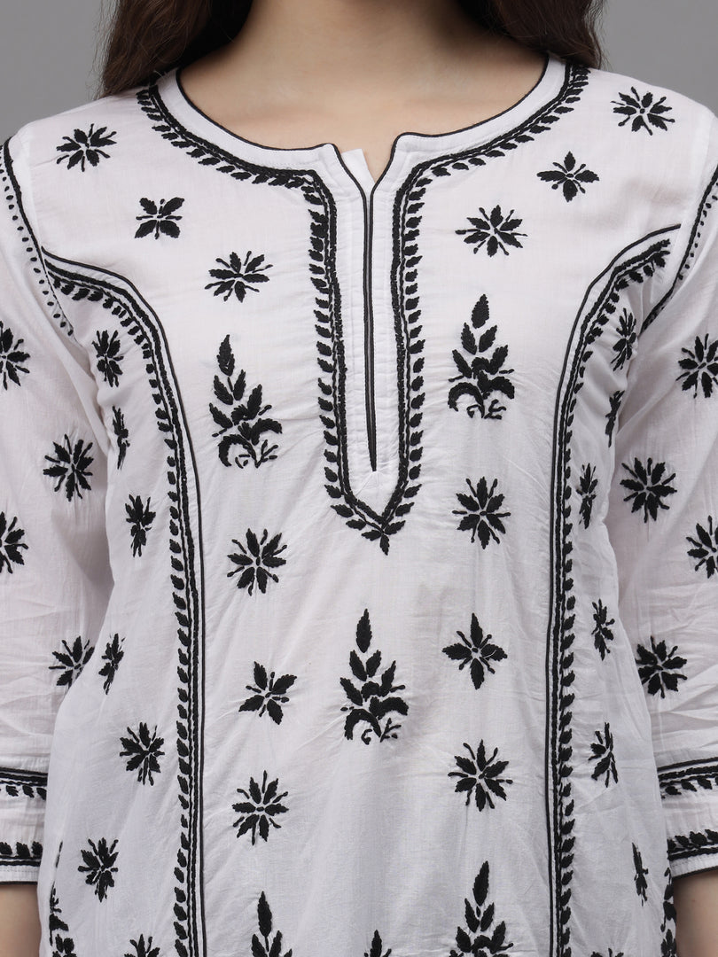 Seva Chikan Hand Embroidered Cotton Lucknowi Chikankari Kurta