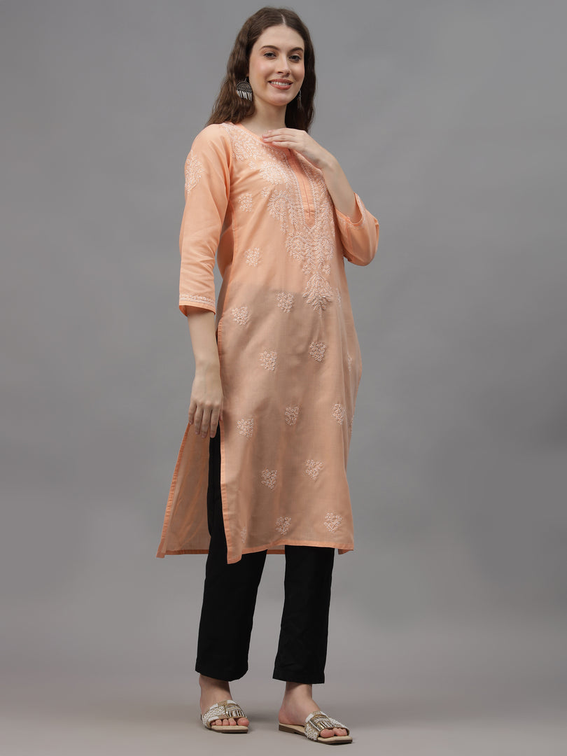 Seva Chikan Hand Embroidered Cotton Lucknowi Chikankari Kurta