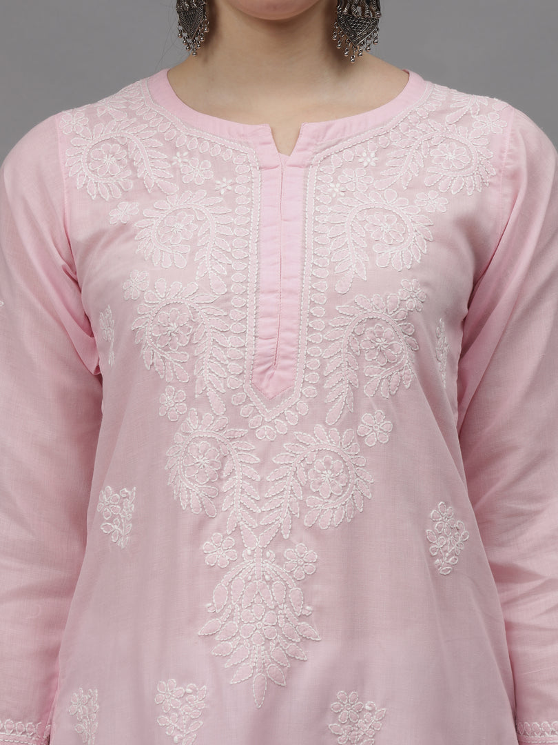 Seva Chikan Hand Embroidered Cotton Lucknowi Chikankari Kurta