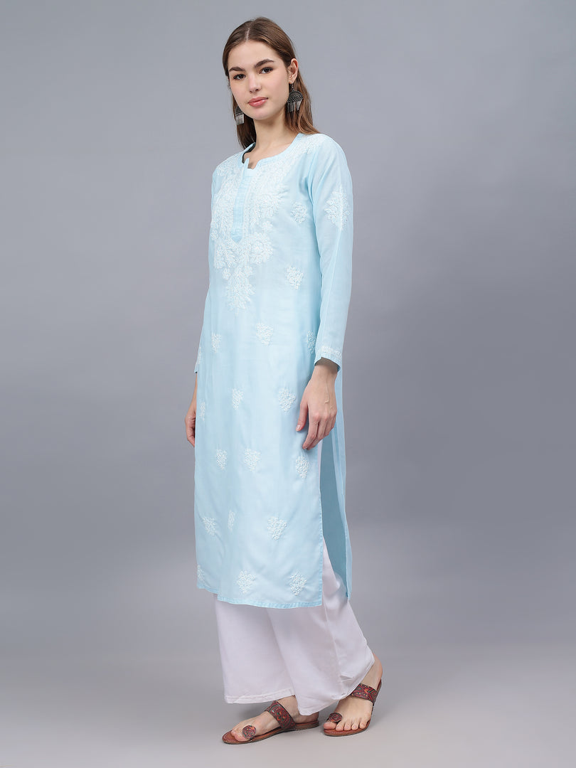 Seva Chikan Hand Embroidered Cotton Lucknowi Chikankari Kurta