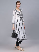 Load image into Gallery viewer, Seva Chikan Hand Embroidered Chanderi Lucknowi Chikankari Kurta
