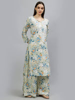 Load image into Gallery viewer, Seva Chikan Hand Embroidered Mal Mal Lucknowi Chikankari Kurta Set
