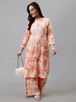 Load image into Gallery viewer, Seva Chikan Hand Embroidered Mal Mal Lucknowi Chikankari Kurta Set
