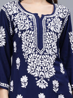 Load image into Gallery viewer, Seva Chikan Hand Embroidered Rayon Lucknowi Chikankari Kurta Set
