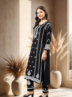 Load image into Gallery viewer, Seva Chikan Hand Embroidered Rayon Lucknowi Chikankari Kurta Set