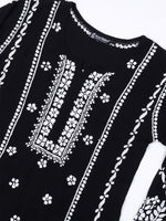 Load image into Gallery viewer, Seva Chikan Hand Embroidered Rayon Lucknowi Chikankari Kurta Set