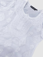 Load image into Gallery viewer, Seva Chikan Hand Embroidered Georgette Lucknowi Chikankari Top With Slip
