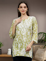 Load image into Gallery viewer, Seva Chikan Hand Embroidered Cotton Lucknowi Chikankari Top