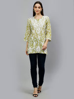 Load image into Gallery viewer, Seva Chikan Hand Embroidered Cotton Lucknowi Chikankari Top