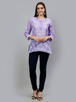 Load image into Gallery viewer, Seva Chikan Hand Embroidered Terivoil Cotton Lucknowi Chikankari Top
