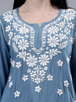 Load image into Gallery viewer, Seva Chikan Hand Embroidered Rayon Lucknowi Chikankari Top
