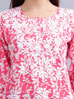 Load image into Gallery viewer, Seva Chikan Hand Embroidered Pink Cotton Lucknowi Chikankari Top
