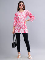 Load image into Gallery viewer, Seva Chikan Hand Embroidered Pink Cotton Lucknowi Chikankari Top
