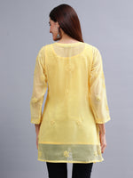 Load image into Gallery viewer, Seva Chikan Hand Embroidered Georgette Lucknowi Chikankari Top With Slip
