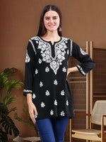 Load image into Gallery viewer, Seva Chikan Hand Embroidered Rayon Lucknowi Chikankari Top
