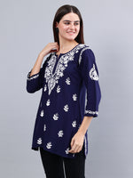 Load image into Gallery viewer, Seva Chikan Hand Embroidered Rayon Lucknowi Chikankari Top
