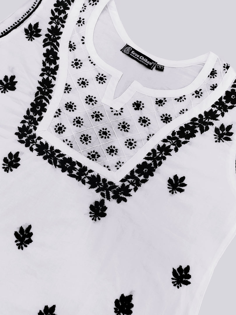Seva Chikan Hand Embroidered Cotton Lucknowi Chikankari Top