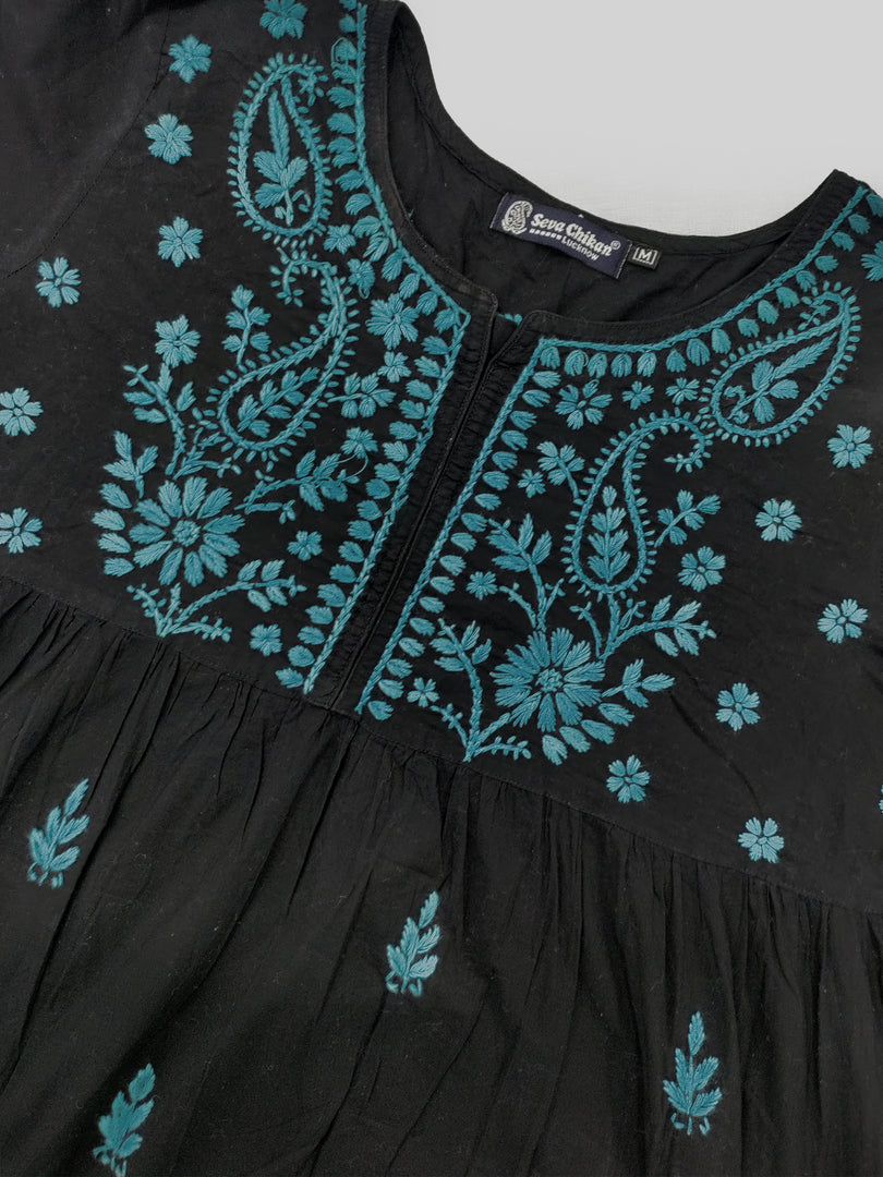 Seva Chikan Hand Embroidered Cotton Lucknowi Chikan Top
