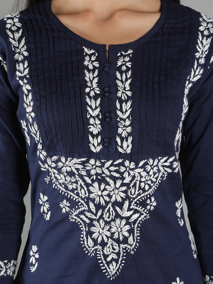 Seva Chikan Hand Embroidered Cotton Chikankari kurta