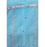 Load image into Gallery viewer, Seva Chikan Hand Embroidered Blue Cotton Lucknowi Chikankari Short Top - SCL0131